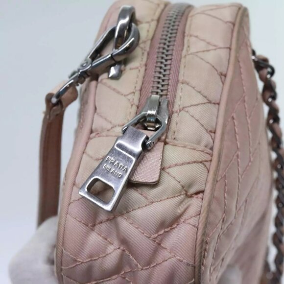 PRADA Quilted Hand Bag Nylon 2way Pink Auth - Picture 4 of 16